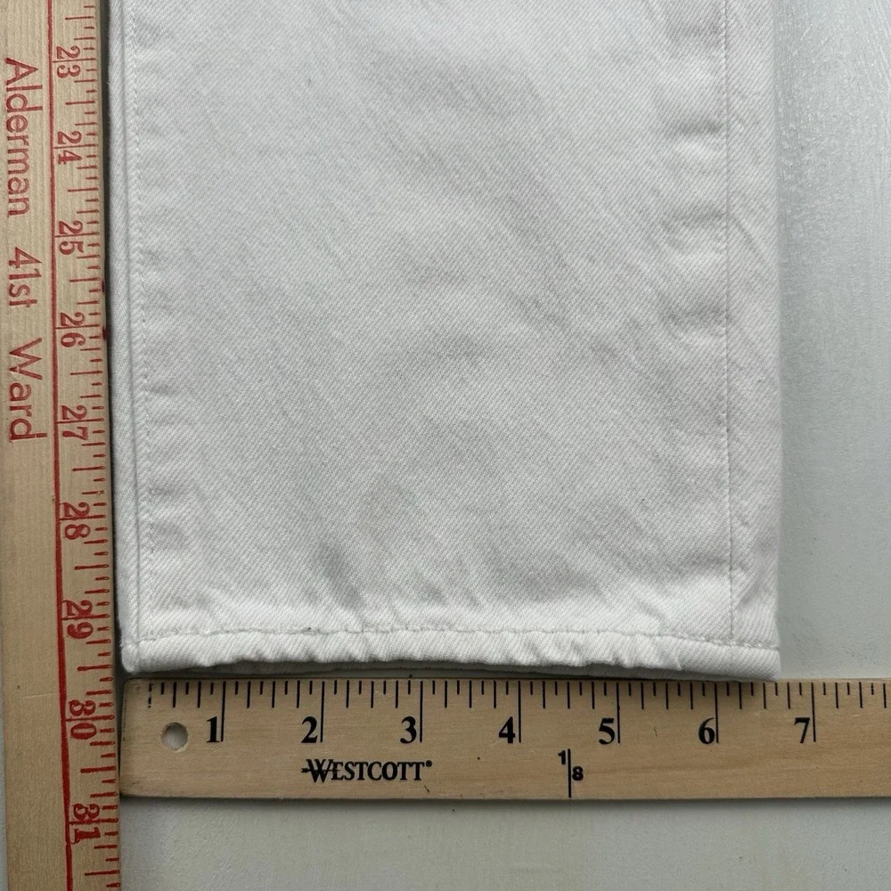 Y2K Levi’s 501 CT Jeans Men’s 31x30 Tapered Slim White 100% Cotton Denim READ